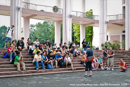 Couch Surfers at Quezon Hall